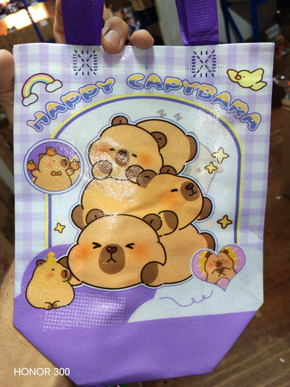 REUSEABLE PARTY BAG - CAPYBARA -BLUE