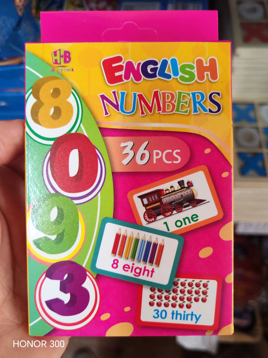 FLASH CARDS NUMBERS 36PC