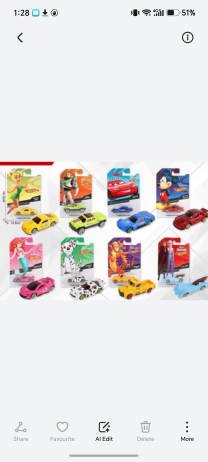 E67- Disney Hotwheels