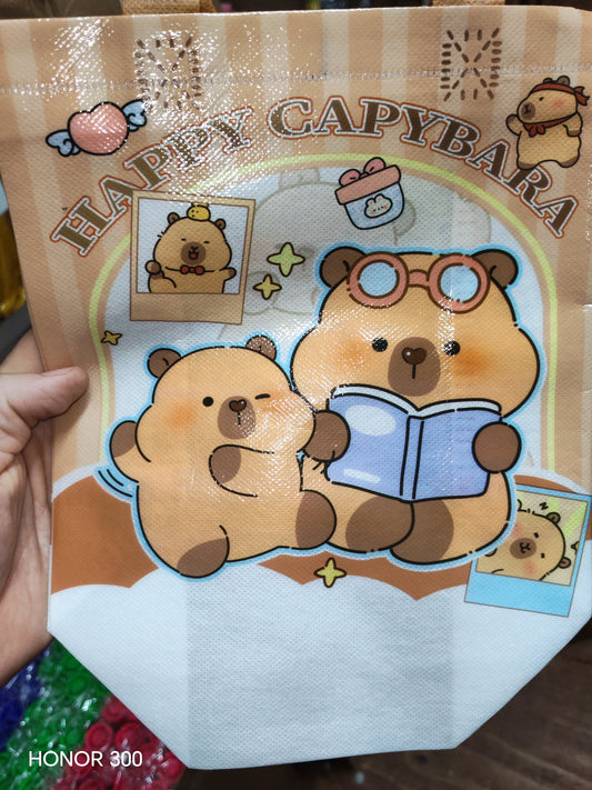 REUSEABLE PARTY BAG - CAPYBARA -BROWN