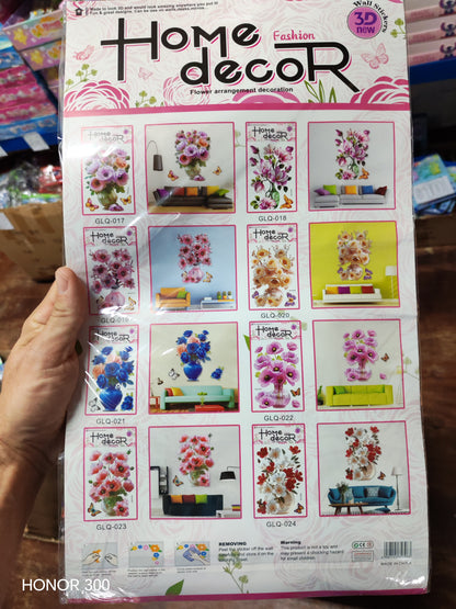 W144 - 3D FLOWERS STICKER (25X4CM)