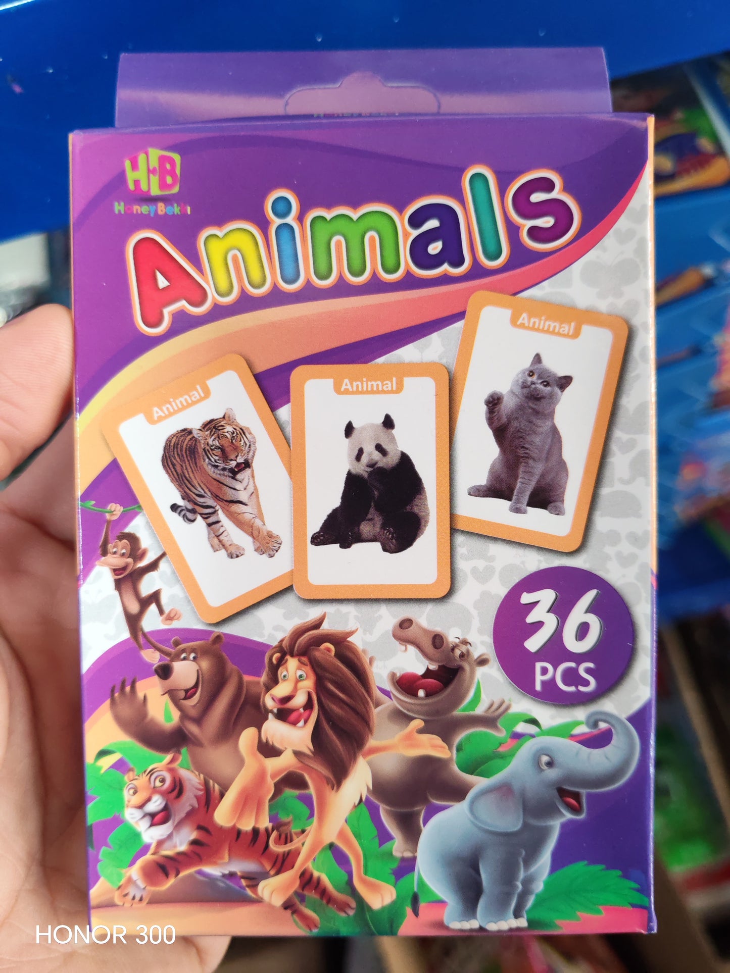 FLASH CARDS ANIMALS 36PC