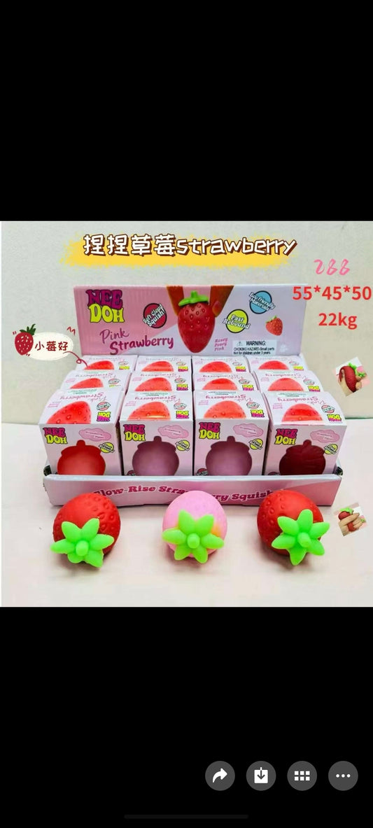 E338-Mix Colour Strawberry Squishy(12pcsbox$180)
