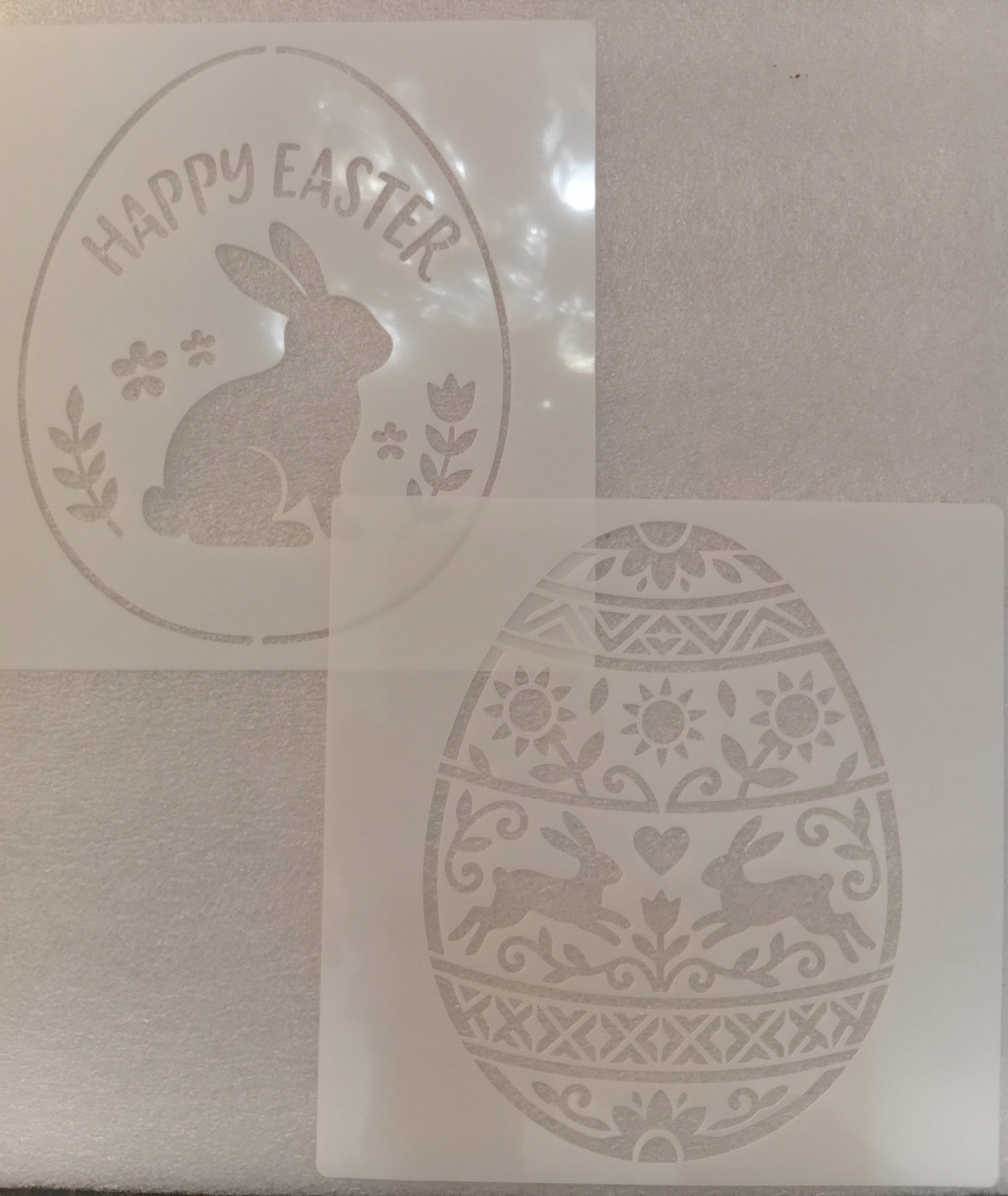 E319- 16PC EASTER STENCIL SET (LARGE 6X6IN)