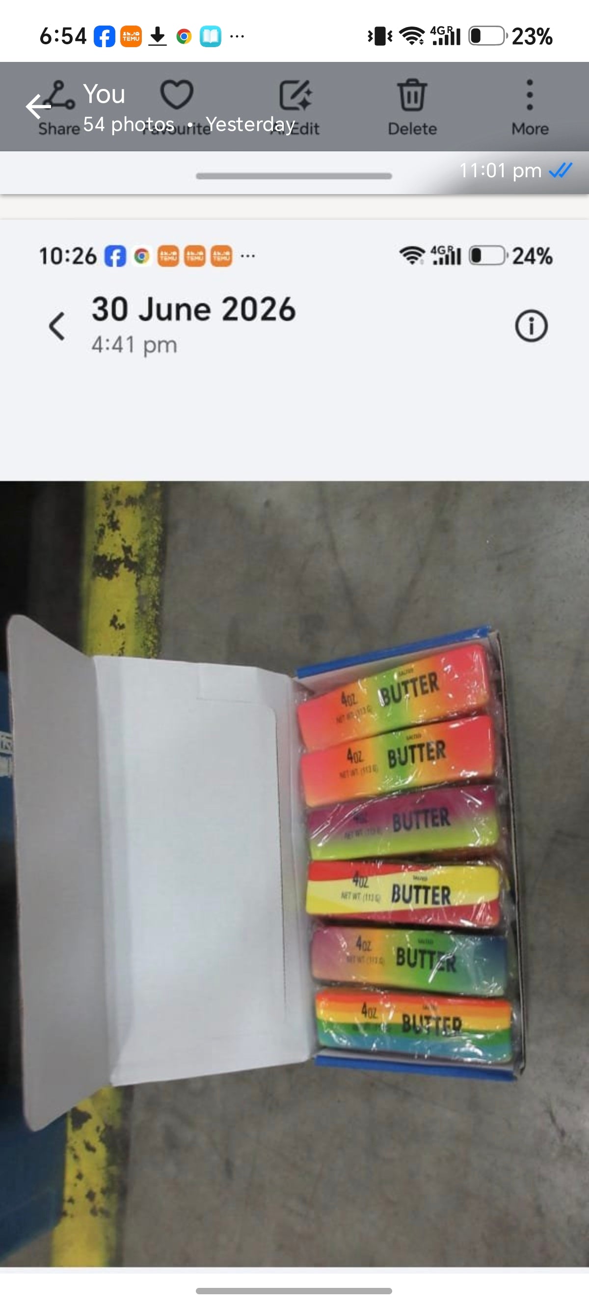 E207- Rainbow Butter Squishy