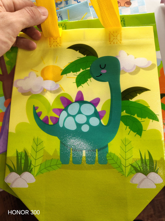 REUSEABLE PARTY BAG - DINO - YELLOW